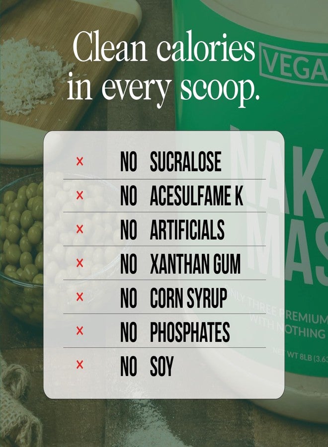 Nakd NAKED Vegan Mass - Vanilla Vegan Weight Gainer - 1,230 Calories, Non-GMO, Soy & Gluten Free, No Artificial Ingredients - 8LB Bulk - 11 Servings - Image 2